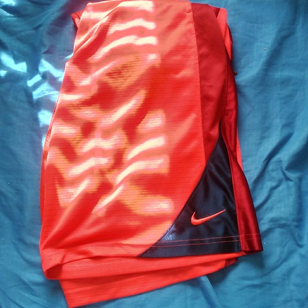 Nike neon basketball shorts (boys xl)